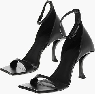 Balenciaga Leather Sandals HUORG With Square Toe 11 Cm Balenciaga