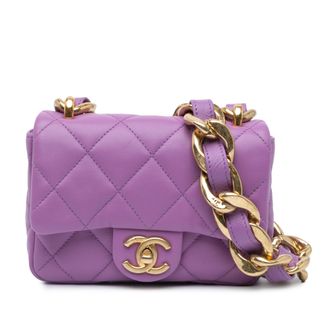 Chanel Mini Flap Bag Lamsleer Keten Strap