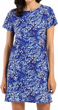 Jude Connally Ella Mini Dress In Painterly Cheetah Beacon Blue