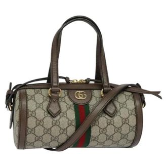 Gucci Pre-owned Leather gucci-bags - Dames - Pre-owned - Beige - Maat: ONE Size Leer