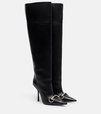 Gucci Boulevard Horsebit leather knee-high boots