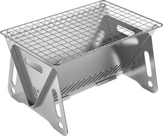 OEM Parrilla De Carb&oacute;n Plegable Y Compacta - Mini Fogata Para 1-2 Personas - Port&aacute;til Con Bolsa Para Camping, Picnic Y Jard&iacute;n - S (10 X 6 Pulgadas)