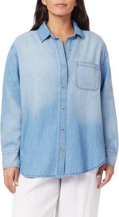 C&C California Alaina Relaxed Chambray Shirt in Medium Wash Chambray at Nordstrom Rack, Size X-Large