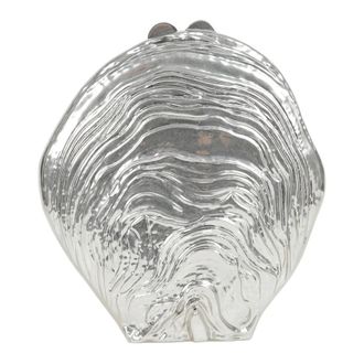 SIMKHAI Tassen, Dames, Grijs, ONE Size, Polyester, Cove Shell Clutch