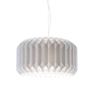 Linea Zero Suspensi&oacute;n Blanca En Metal Cromado Cm. 50x31h