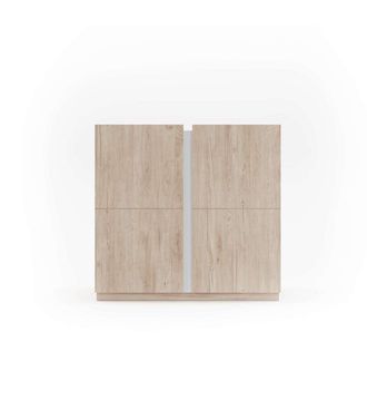 HERDASA Recibidor Zapatero Modelo 516 Acabado Roble Claro/blanco, 90 X 95 X 35 (alto X Ancho X Fondo)