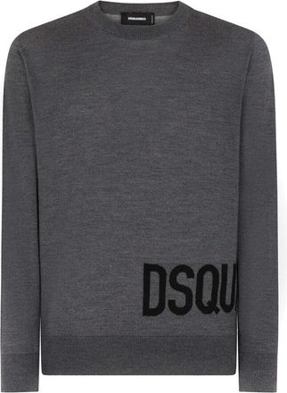 Dsquared2 Stijlvolle Sweaters voor Mannen en Vrouwen - Heren - Ronde hals truien - Grijs - XL - Truien & Vesten