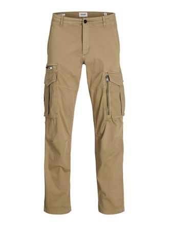 Jack & Jones Cargohose JACK & JONES JPSTKANE CRUISE CARGO NOOS, Herren, Gr. 31, L&auml;nge 34, braun (elmwood), Web, Obermaterial: 98% Baumwolle, 2% Elasthan, unifarben