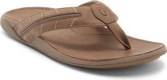 Olukai Tuahine Waterproof Flip Flop in Mustang /Mustang at Nordstrom, Size 10