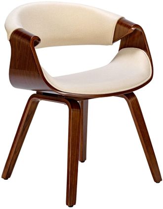 Clp Clp - Silla De Comedor Foley Nogal/crema Tela
