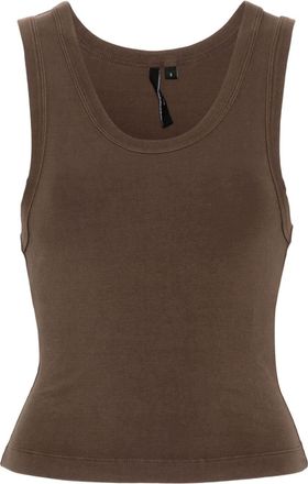 Entire studios cropped top - women - Elastane/Organic Cotton - L - Brown