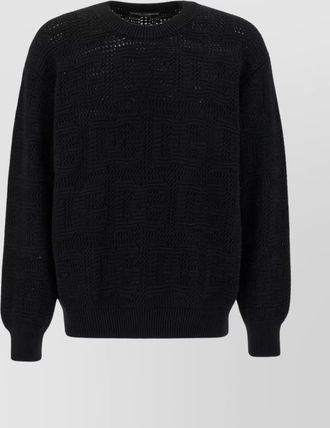 Dolce & Gabbana oversize textured wool crew-neck sweater