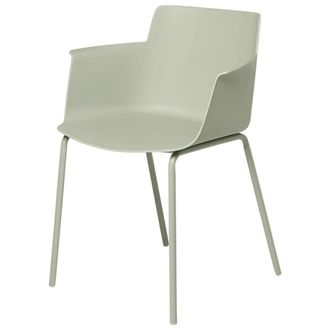 Koketto Home Silla con respaldo ergon&oacute;mico, reposabrazos y patas de metal