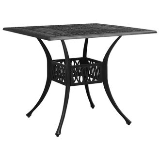 vidaXL Mesa De Jard&iacute;n Aluminio Fundido Negro 90x90x73 Cm Vidaxl