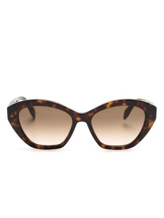 Alexander McQueen Eyewear Zonnebril met cat-eye montuur - Bruin
