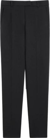 Max Mara Slim Fit Zwarte Jersey Broek - Dames - Slim Fit Broeken - Zwart - M - Broeken