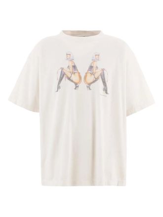 Saint Mxxxxxx graphic-print cotton T-shirt - men - Cotton - S - White