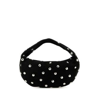 Khaite Black Suede Medium Olivia Shoulder Bag