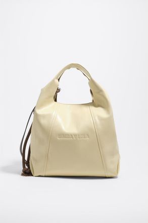 Bimba & Lola Leather Paper Bag in Pale Yellow at Nordstrom