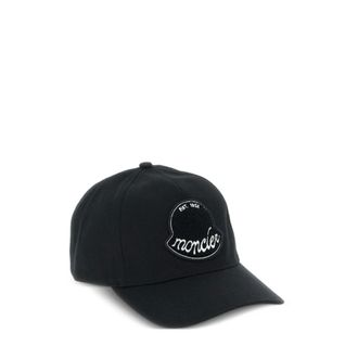 Moncler Hats & Caps, male, Black, ONE SIZE, Branded Baseball Cap