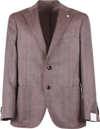 Lubiam Tailored Brown Drop 7 Herringbone Jacket