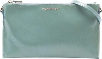 Burberry Pre-owned Cross Body Bags, female, Green, Size: ONE SIZE Pre-owned Leather Crossbody Bag