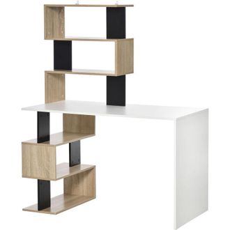 HOMCOM Scrivania Libreria Moderna in Legno Multicolore per Camera Ufficio - Homcom