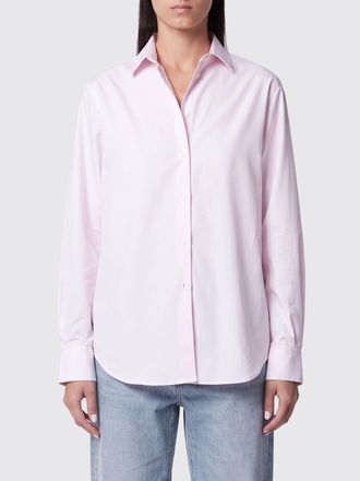 R&oacute;he Classic Collar Cotton Shirt with Button Closure and a Curved Hem