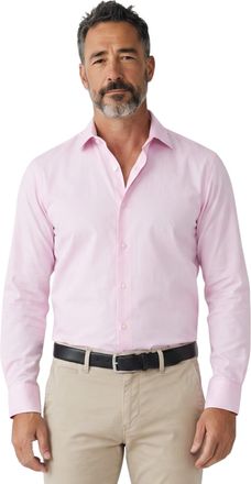 TruClothing Mens Pink Double Cuff Oxford Shirt Formal Dress Shirt - Oxford