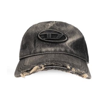 Diesel Accessoires, Heren, Grijs, S, Katoen, C-Seymon Baseball Cap