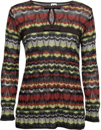 Missoni chevron long-sleeves top - Multicolour