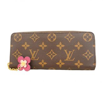 Louis Vuitton Brown Hot Pink Long Wallet (Bi-Fold) (Pre-Owned)