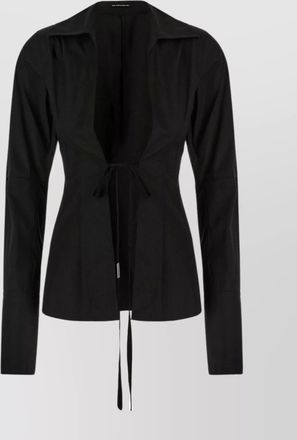 Ann Demeulemeester linsey cotton blouse peculiar neckline