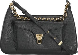 Coccinelle Beat Generation Leather Shoulder Bag With Structured Design