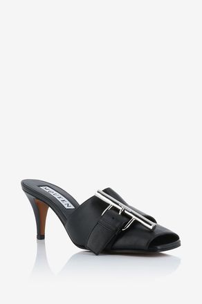 Alexander McQueen Kalbslederpantoletten mit Absatz Birdee 75