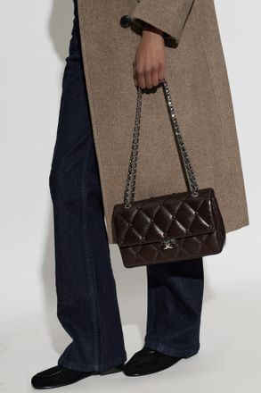 Tory Burch Bunny Knot Shoulder Bag, Womens, Brown