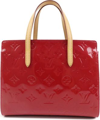 Louis Vuitton Catalina Monogram Vernis Red Patent_Leather Handbag (Pre-Owned)