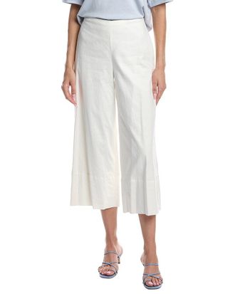 Vince Crop Wide Linen-Blend Pant