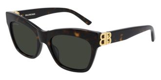 Balenciaga BB0132S 002 Womens Sunglasses Tortoiseshell Size 53
