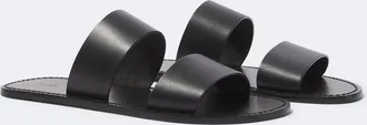 The Row Charlie leather sandals