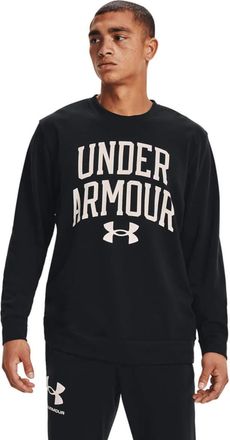 Under Armour Mens Rival Terry Crew Sweater - Black/Onyx White - S