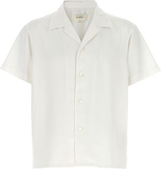 Second/Layer White Lyocell Mens Blouse