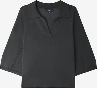 SOEUR Boxy-Strick-Polohemd aus Wolle Elton