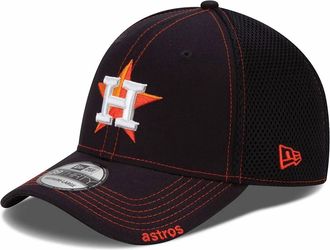 New Era Mens Mlb Neo Houston Astros 39Thirty Stretch Fit Cap In Black