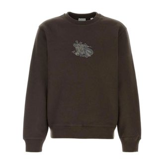 Burberry Sweatshirts, male, Brown, Size: S Brown Cotton Blend Sweatshirt