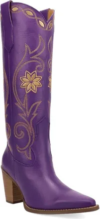 Dingo Miss Daisy Knee High Western Boot in Purple at Nordstrom, Size 6.5
