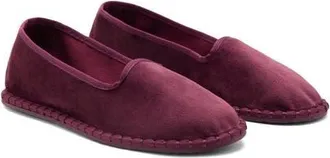 Mango Velour Loafer in Wine at Nordstrom, Size 7.5Us