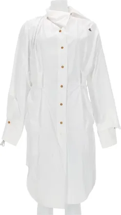 Vivienne Westwood White Drunken Asymmetrical Shirt Dress