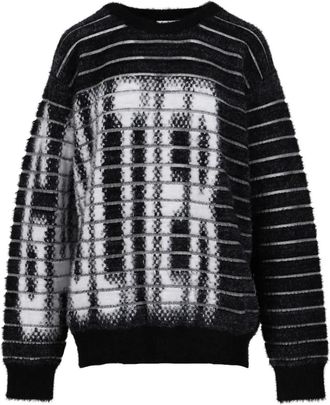 Jean Paul Gaultier Maglione a righe - Nero