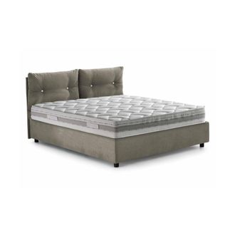 Talamo Italia Talamo Italia - Cama De Plaza Y Media Angelica, Cama Contenedor Con Revestimiento De Tela, 100% Made In Italy, Apertura Frontal, Con Colch&oacute;n Cm 120x19